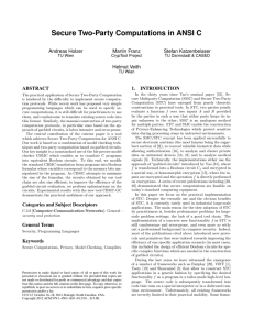 Secure Two-Party Computations in ANSI C