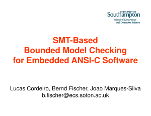 SMT-Based Bounded Model Checking for Embedded ANSI-C
