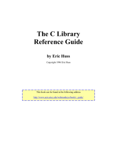 The C Library Reference Guide