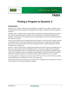 TN203 - Porting a Program to Dynamic C