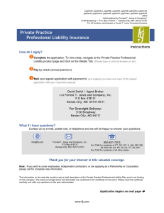 Private Practice Professional Liability Application