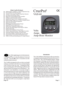 VAH60 Volt, Amp-Hour Monitor