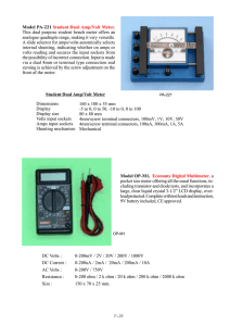Student Dual Amp/Volt Meter and Digital Multimeter
