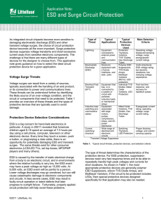 Application Note: ESD And Surge Circuit Protection