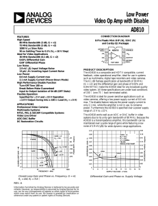 Analog Devices AD810ARZ datasheet: pdf