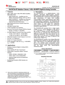 DAC5675A-SP Radiation-Tolerant, 14-Bit, 400