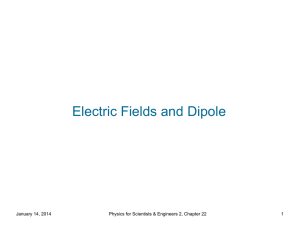 Electric Fields and Gauss`s Law Electric Fields and Dipole
