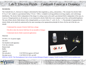 Electric Fields - Department of Physics and Astronomy