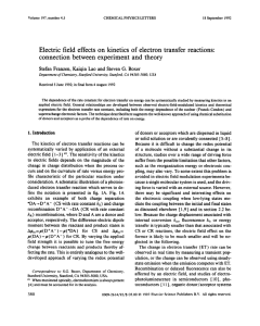 Electric field effects on kinetics of electron transfer reactions
