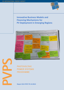 Innovative Business Models and Financing Mechanisms - IEA-PVPS