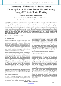 Increasing Lifetime and Reducing Power Consumption of Wireless