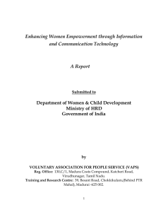 Enhancing Women Empowerment through Information