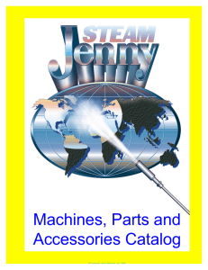 Machines, Parts and Accessories Catalog