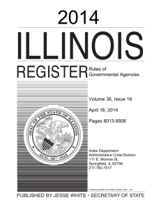 Issue 16 – April 18, 2014 - Illinois Secretary of State