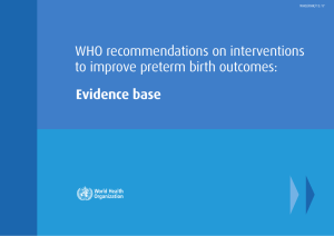 Evidence base - World Health Organization