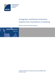 Immigration and Election Outcomes − Evidence from City