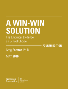 A Win-Win Solution: The Empirical Evidence on School