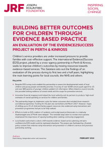 Building better outcomes for children through evidence based
