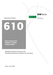 Childhood Family Structure and Schooling Outcomes