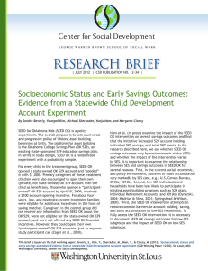 Socioeconomic Status and Early Savings Outcomes: Evidence from