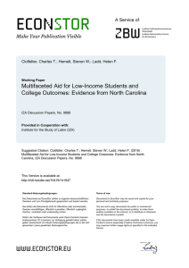 Multifaceted Aid for Low-Income Students and College Outcomes
