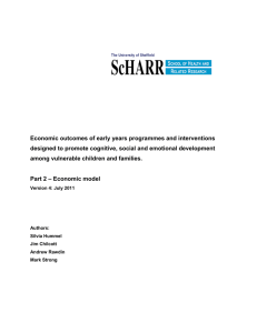 Economic outcomes of early years programmes and