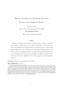 Migrant Networks and Job Search Outcomes: Evidence from