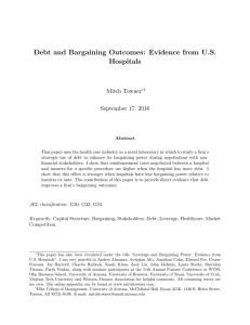 Debt and Bargaining Outcomes: Evidence from