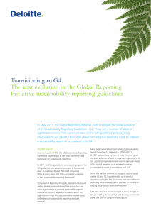 Transitioning to G4 The next evolution in the Global Reporting