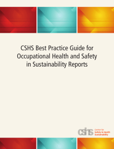 CSHS Best Practice Guide for Occupational Health and Safety in