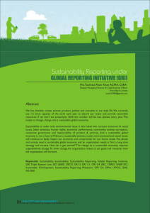 Sustainability Reporting under