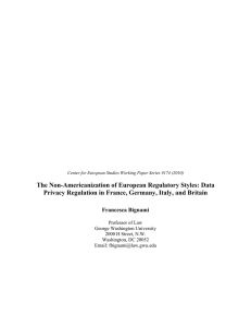 The Non-Americanization of European Regulatory Styles: Data