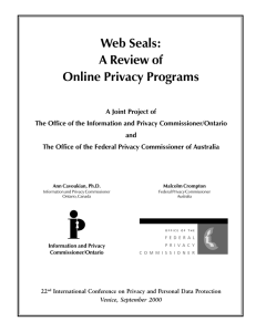 Web Seals: A Review of Online Privacy Programs