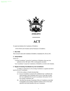 Constitution of Zimbabwe - Zimbabwe Legal Information Institute