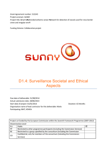 WP1.4 Surveillance Societal and Ethetical Aspects