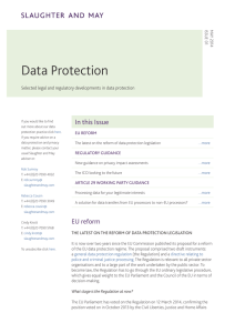 Data Protection Newsletter