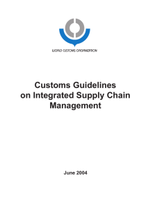 Customs Guidelines on Integrated Supply Chain Management