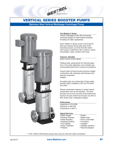 vertical series booster pumps