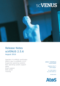 Release Notes scVENUS 2.5.6