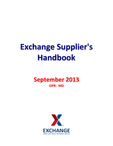 Exchange Supplier`s Handbook