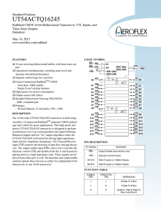 UT54ACTQ16245 16-Bit Bi-Directional Transceiver