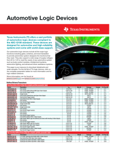 Automotive Logic Devices Brochure