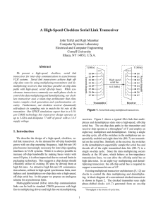 A High-Speed Clockless Serial Link Transceiver