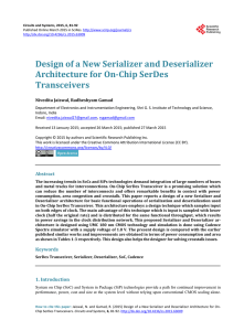 Design of a New Serializer and Deserializer Architecture for On