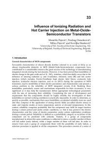 Influence of Ionizing Radiation and Hot Carrier Injection on Metal