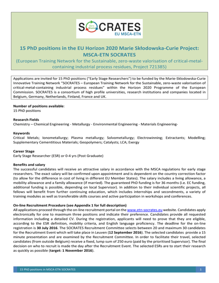 phd position in clinical research in europe