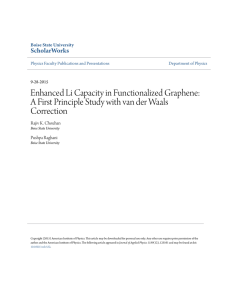 Enhanced Li Capacity in Functionalized Graphene