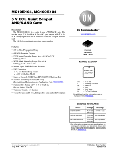 MC10E104 - 5 V ECL Quint 2‐Input AND/NAND Gate