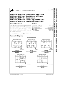 MM54C00 MM74C00 Quad 2-Input NAND Gate MM54C02