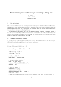 Characterizing Cells and Writing a Technology Library File